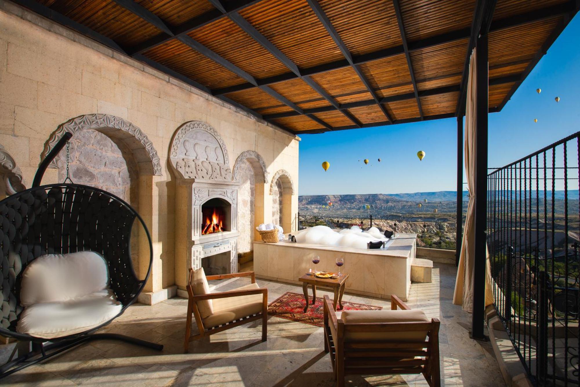 Simera In Cappadocia - Special Class - Best View Rooftop Uçhisar Exterior photo