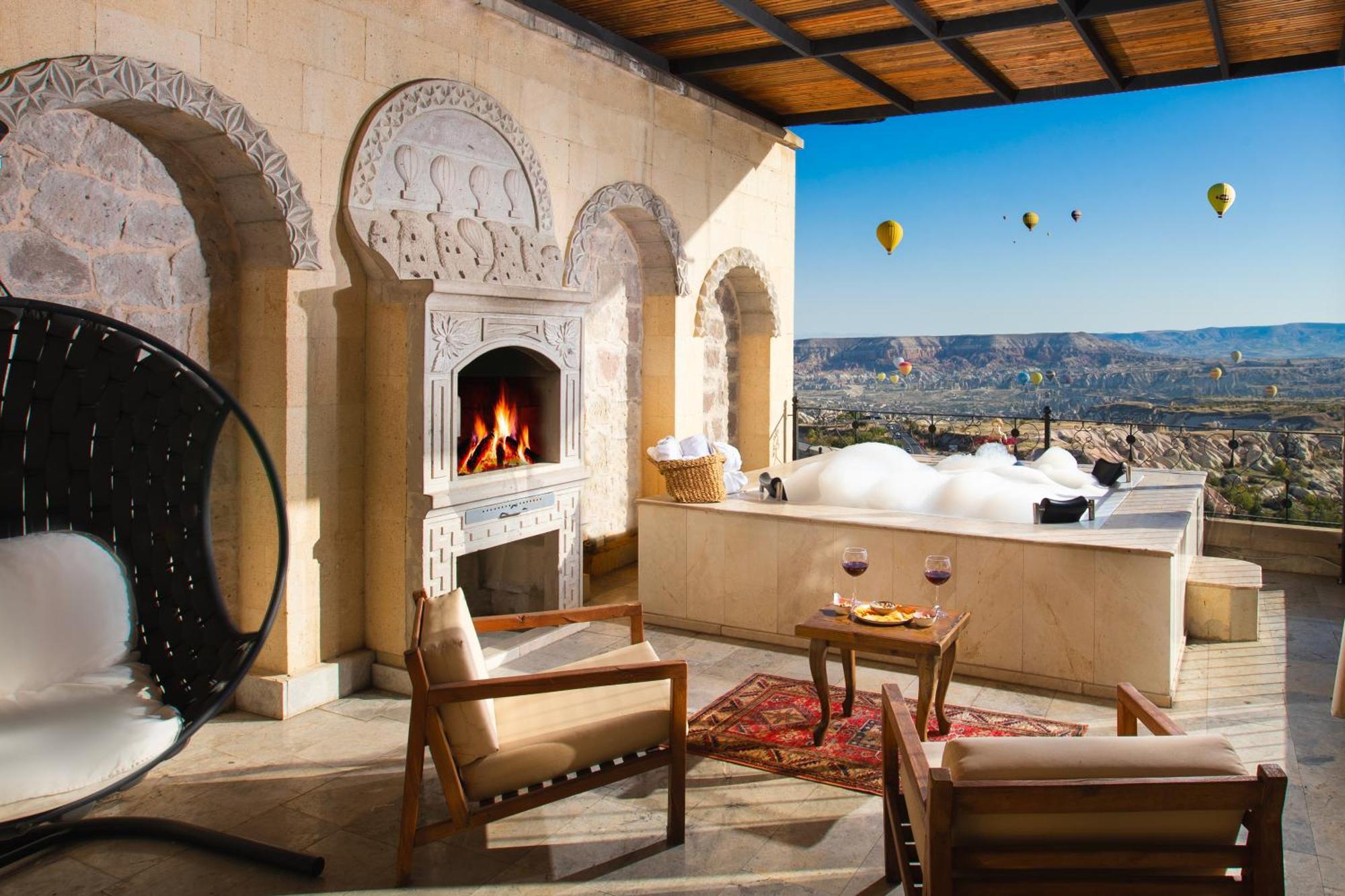 Simera In Cappadocia - Special Class - Best View Rooftop Uçhisar Exterior photo
